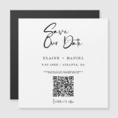 Minimalistischer Script QR-Code Speichern des Datu Magnetkarte (Vorne/Hinten)