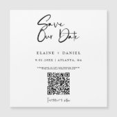 Minimalistischer Script QR-Code Speichern des Datu Magnetkarte (Vorderseite)