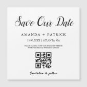 Minimalistischer Script QR-Code Speichern des Datu Magnetkarte (Vorderseite)