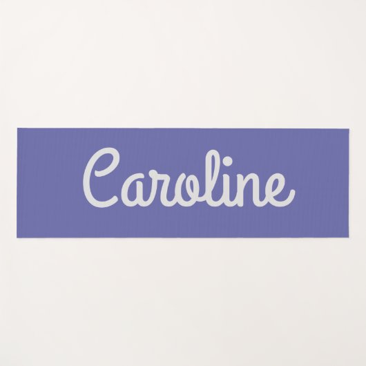 Minimalistischer Script Typografy Individuelle Nam Yogamatte (Vorderseite (Horizontal))
