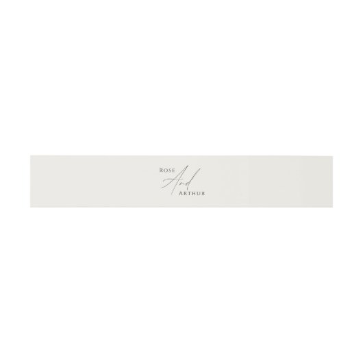 Minimalistischer Script-Wedding-Sticker Einladungsbanderole (Flach)