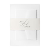 Minimalistischer Script-Wedding-Sticker Einladungsbanderole (Vorderseite Beispiel)