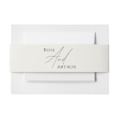 Minimalistischer Script-Wedding-Sticker Einladungsbanderole (Vorderseite Beispiel)
