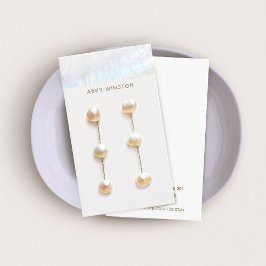 Minimalistischer Seashell Stripe Earring Display-H Visitenkarte