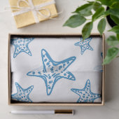 Minimalistischer Seestern-Küstenstil (2) Seidenpapier (Geschenk)