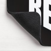 Minimalistischer „SEI ECHT.“ Würfel-Typografie-Mau Mousepad (Ecke)