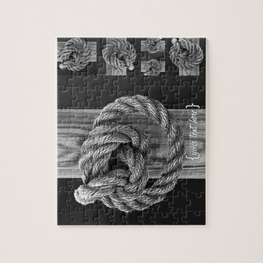 Minimalistischer Seil-Knoten Puzzle (Vertikal)