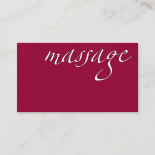 Minimalistischer Serener Wellness-Massage-Profi Visitenkarte
