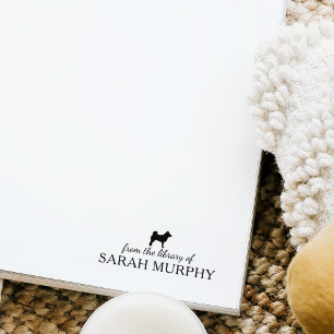 Minimalistischer Shiba Inu Hund aus der Bibliothek Gummistempel