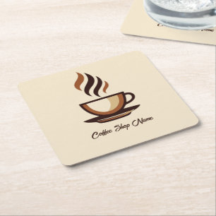 Minimalistischer Shop für das Logo für das elegant Rechteckiger Pappuntersetzer