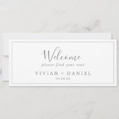 Minimalistischer Silber-Seekarte - Begrüßungshub (Rückseite)