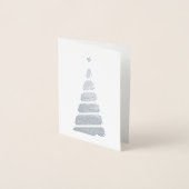 Minimalistischer Silberbaum Folienkarte (Vorderseite)