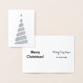 Minimalistischer Silberbaum Folienkarte (Anzeige)