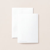 Minimalistischer Silberbaum Folienkarte (Rückseite mit Umschlag)