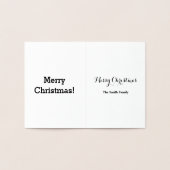 Minimalistischer Silberbaum Folienkarte (Innenseite)