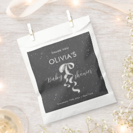 Minimalistischer silberner Bogen Winter-Schnee-Bab Geschenktütchen