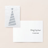 Minimalistischer Silberschnee Hintergrund Weihnach Folienkarte (Anzeige)