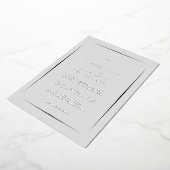 Minimalistischer Silberstreifen | Grey Monogram We Folieneinladung (Gedreht)