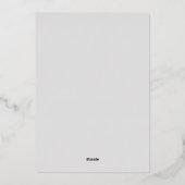 Minimalistischer Silberstreifen | Grey Monogram We Folieneinladung (Rückseite)