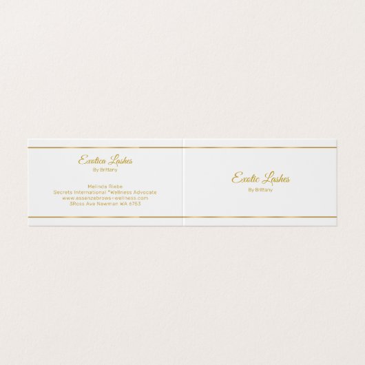 Minimalistischer Silberstreifen mit blauem Farbton Visitenkarten (Außenseite Aufgefaltet)