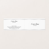 Minimalistischer Silberstreifen mit blauem Farbton Visitenkarten (Außenseite Aufgefaltet)