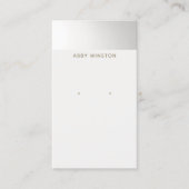 Minimalistischer Silver Earring Display-Halter Visitenkarte (Vorderseite)