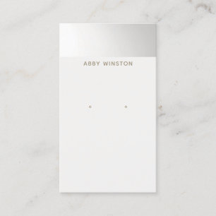 Minimalistischer Silver Earring Display-Halter Visitenkarte
