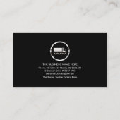 Minimalistischer Silver Semi Truck, Zuhause Mover Visitenkarte (Rückseite)