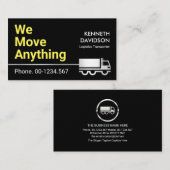 Minimalistischer Silver Semi Truck, Zuhause Mover Visitenkarte (Vorne/Hinten)