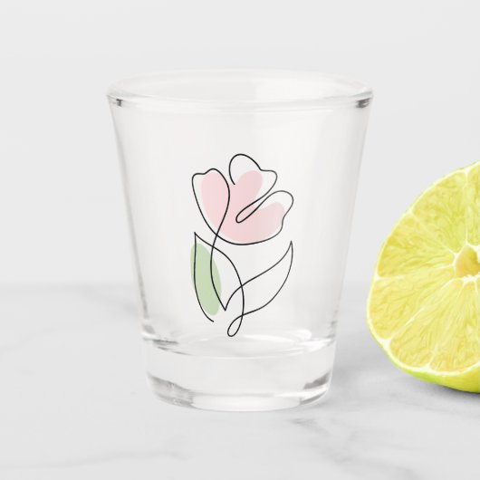 Minimalistischer Single Kunstvoll wandern Schnapsglas (Vorderseite)