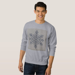 Minimalistischer Single-Line-Schneeflocke | Modern Sweatshirt