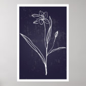 Minimalistischer Single-Linie Zeichnend Blume Poster (Vorne)