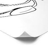 Minimalistischer Single Magnolia Kontur Poster (Ecke)