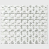 Minimalistischer skandinavischer Baum Weihnachten Geschenkpapier (Flach)