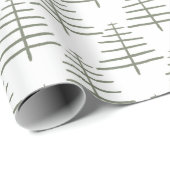 Minimalistischer skandinavischer Baum Weihnachten Geschenkpapier (Rolleneckpunkt)