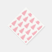 Minimalistischer skandinavischer Folk Pink Weihnac Serviette (Ecke)