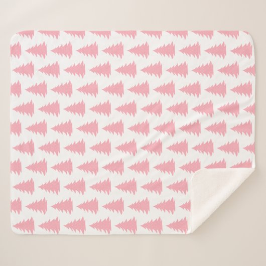 Minimalistischer skandinavischer Folklorewald Sherpadecke (Vorderseite (Horizontal))