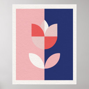 Minimalistischer skandinavischer geometrischer Tul Poster