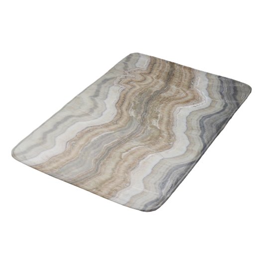 Minimalistischer skandinavischer Granitbrauner gra Badematte (Schrägansicht)