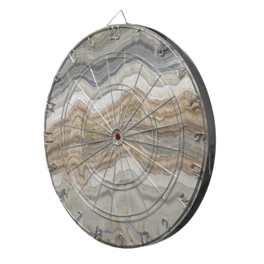 Minimalistischer skandinavischer Granitbrauner gra Dartscheibe (Vorderseite rechts)