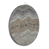 Minimalistischer skandinavischer Granitbrauner gra Dartscheibe (Vorderseite Links)