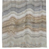 Minimalistischer skandinavischer Granitbrauner gra Duschvorhang (Vorderseite)