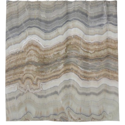 Minimalistischer skandinavischer Granitbrauner gra Duschvorhang (Vorderseite)