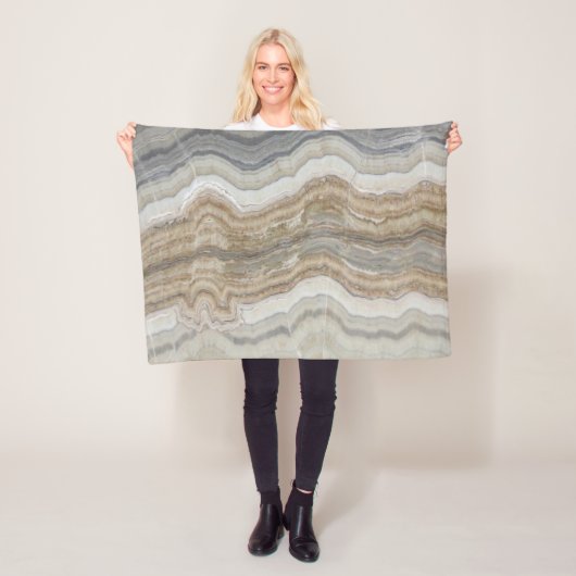 Minimalistischer skandinavischer Granitbrauner gra Fleecedecke (Beispiel)