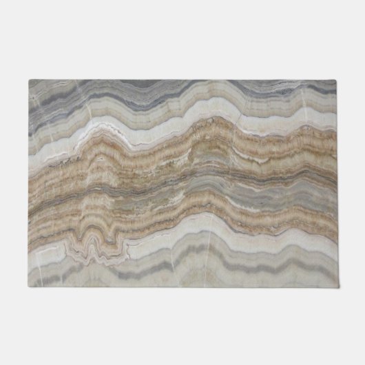 Minimalistischer skandinavischer Granitbrauner gra Fußmatte (Vorderseite)