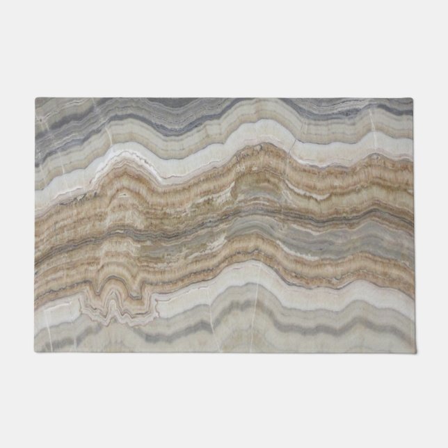 Minimalistischer skandinavischer Granitbrauner gra Fußmatte (Vorderseite)