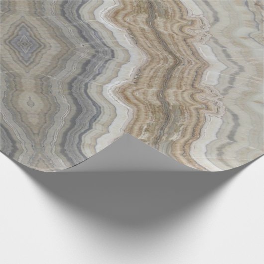 Minimalistischer skandinavischer Granitbrauner gra Geschenkpapier (Ecke)