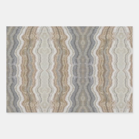 Minimalistischer skandinavischer Granitbrauner gra Geschenkpapier Set (Vorderseite 3)