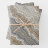 Minimalistischer skandinavischer Granitbrauner gra Geschenkpapier Set (Beispiel)