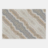 Minimalistischer skandinavischer Granitbrauner gra Geschenkpapier Set (Vorderseite)